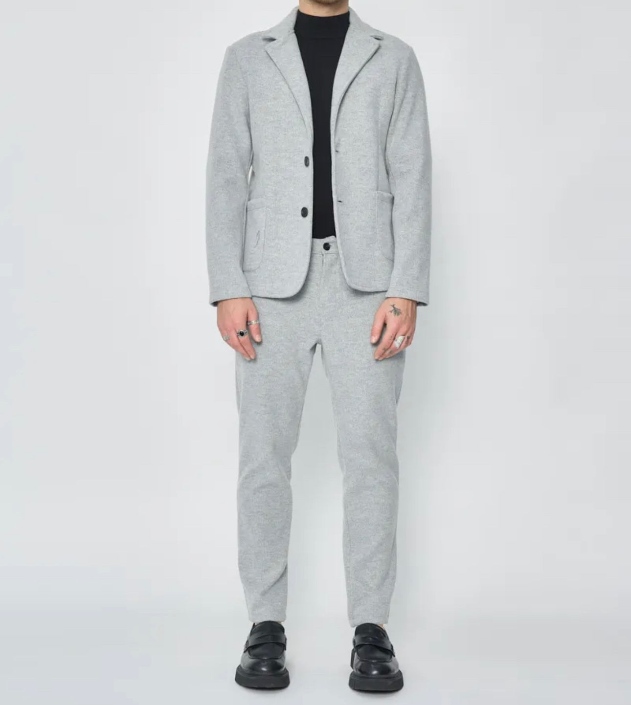 Ensemble costume gris claire