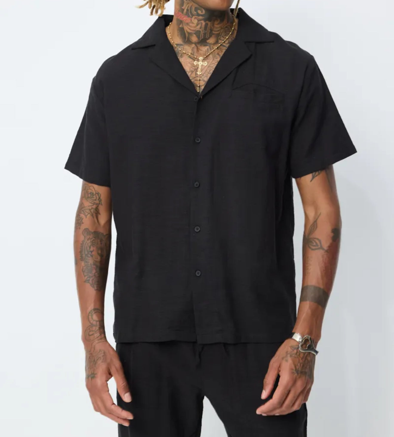 Ensemble noir en lin