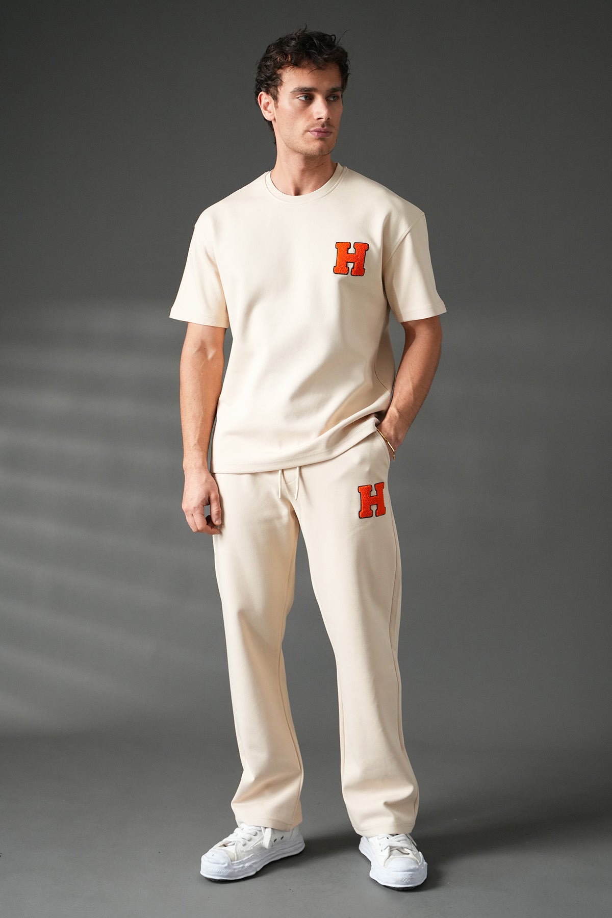 ENSEMBLE LETTRE H BEIGE