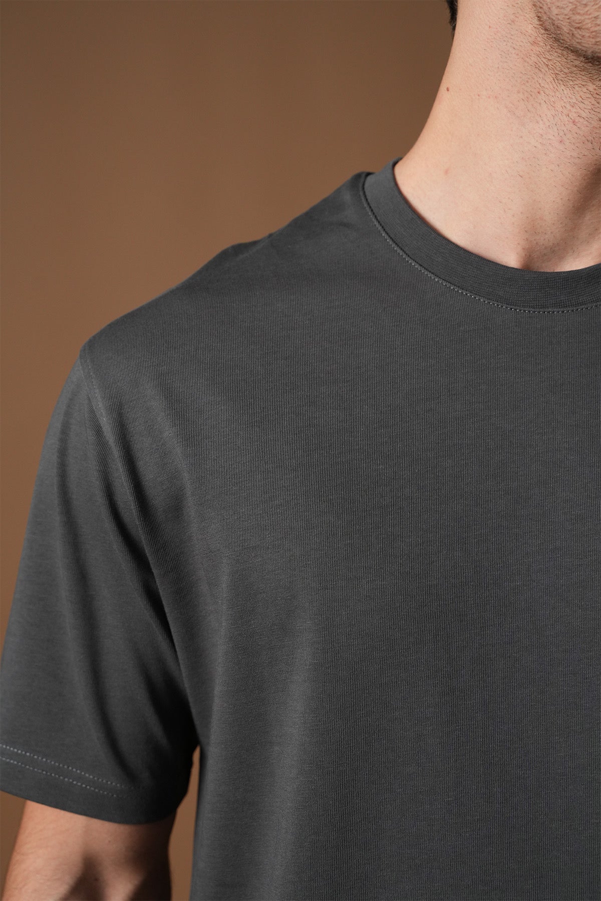 T-shirt uni anthracite