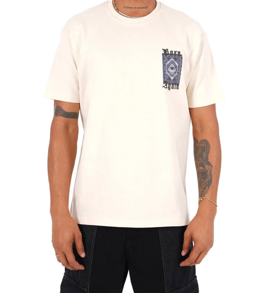 T-SHIRT OVERSIZE BEIGE MOTIF ( BORN AGAIN )