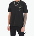 T-SHIRT OVERSIZE NOIR MOTIF ( PALMIERS )