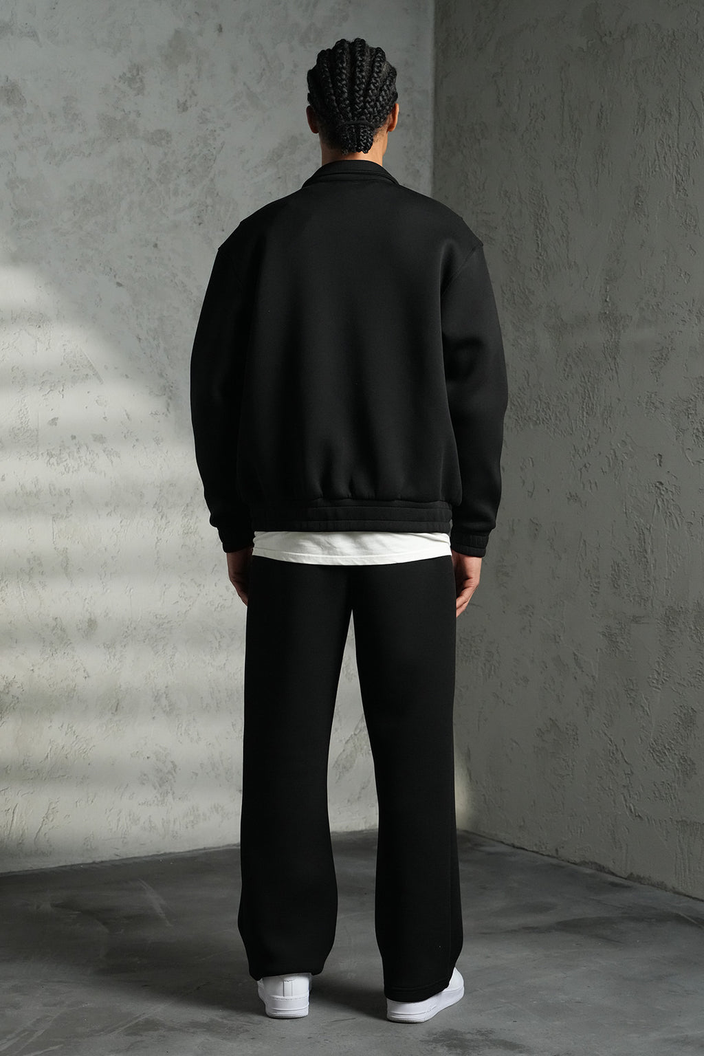 ENSEMBLE NÉOPRÈNE NOIR JOGGING ET VESTE COL MONTANT