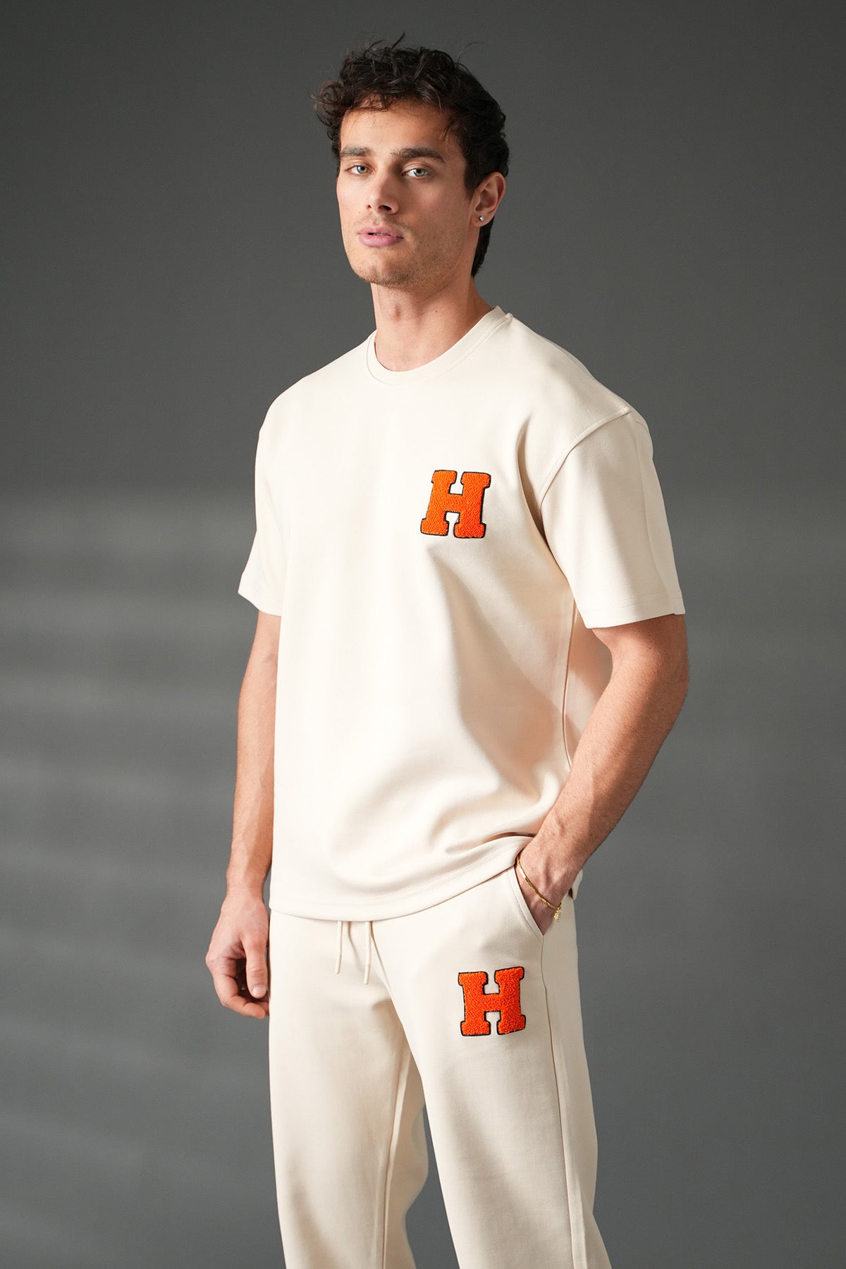 ENSEMBLE LETTRE H BEIGE