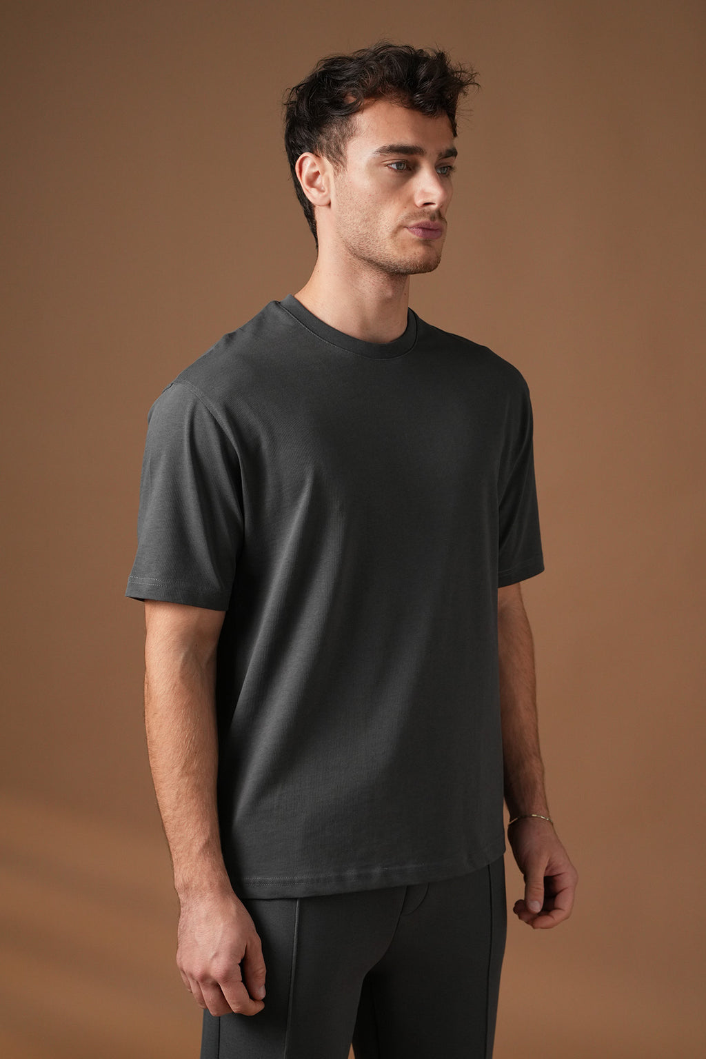 T-shirt uni anthracite
