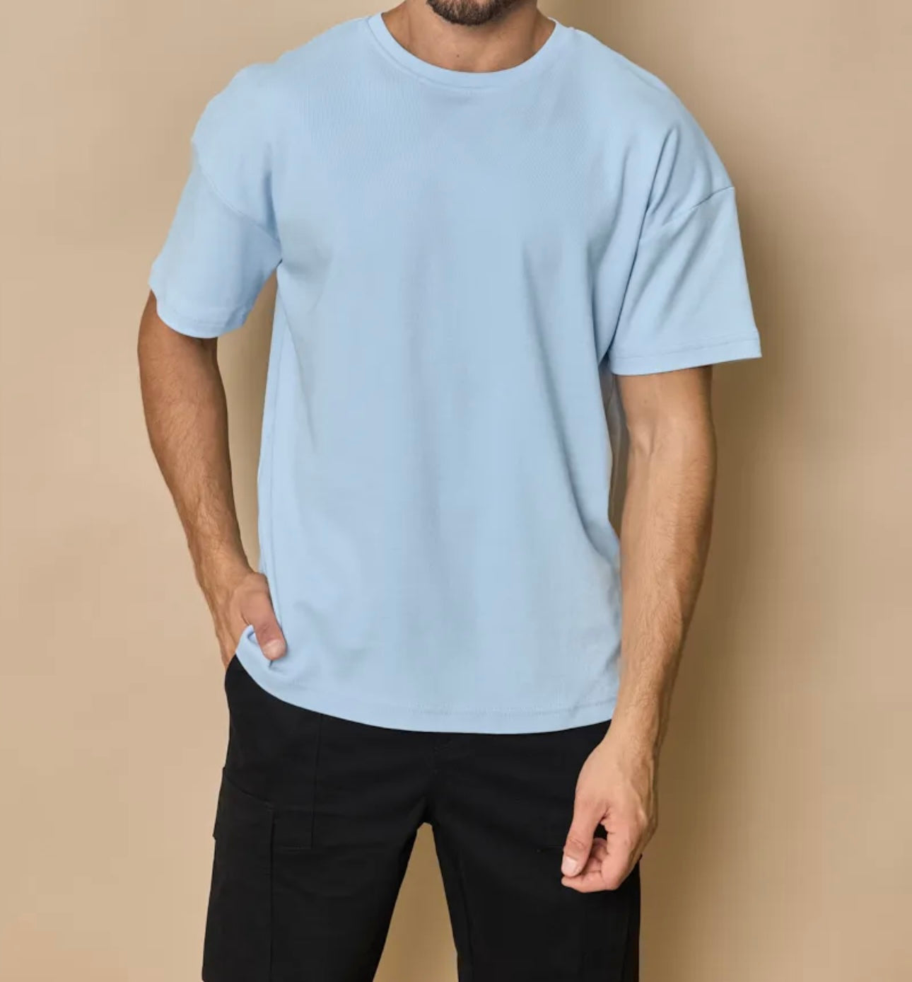 T-SHIRT OVERSIZE BLEU