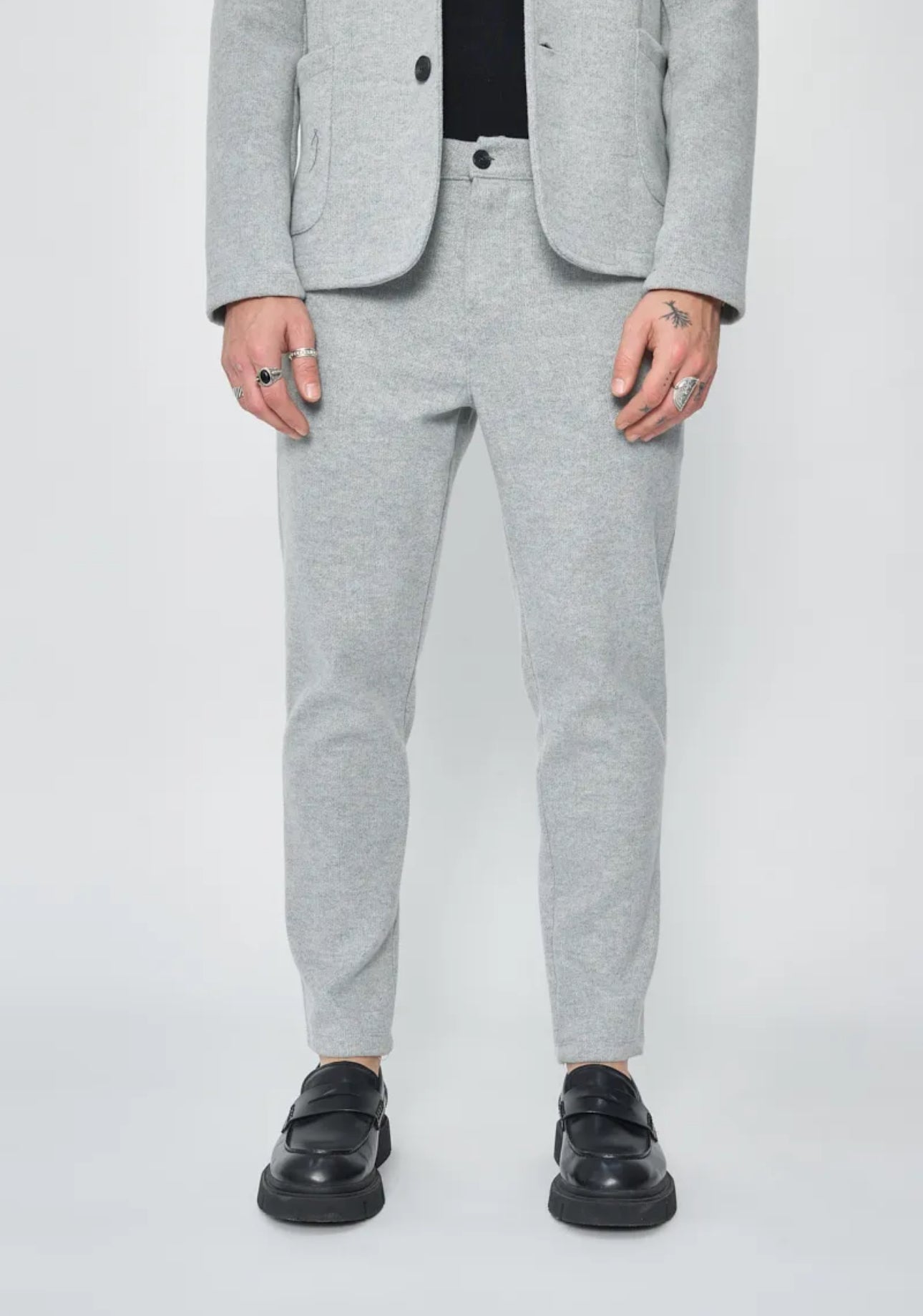 Ensemble costume gris claire