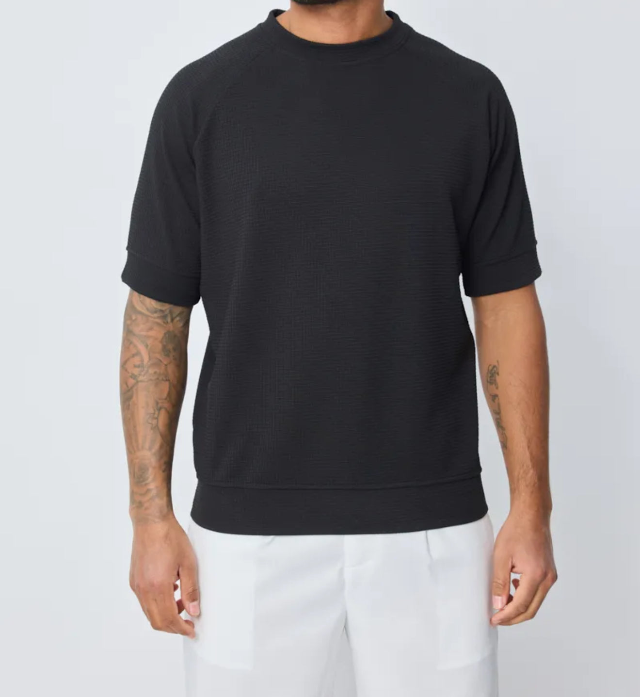 T-shirt texturé noir