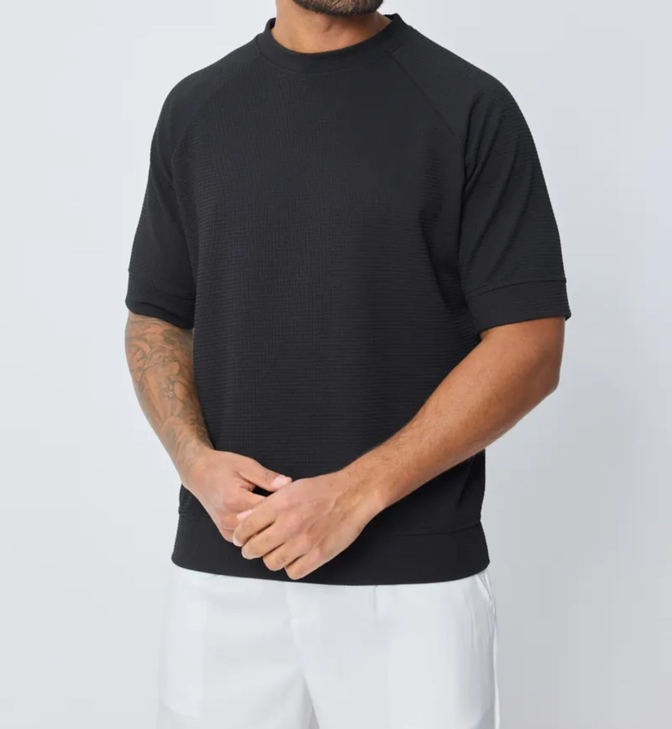 T-shirt texturé noir