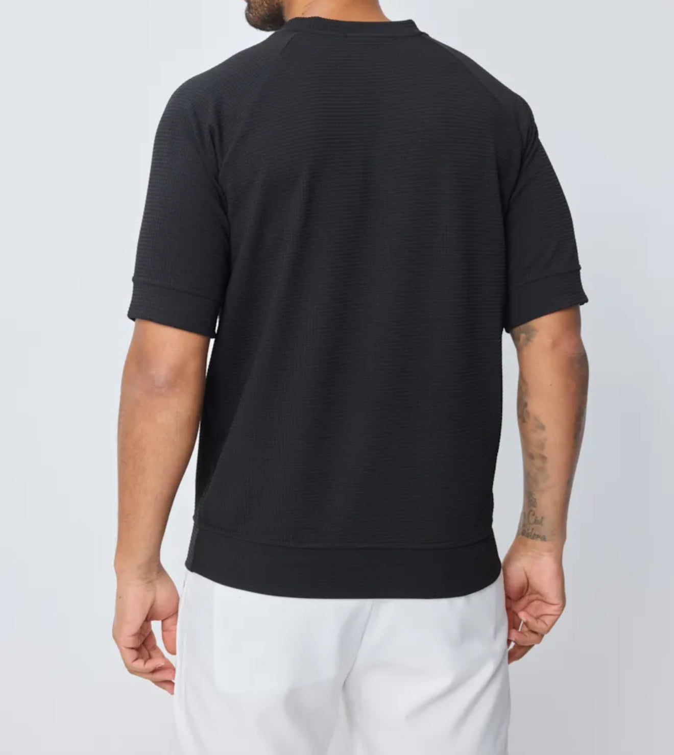 T-shirt texturé noir