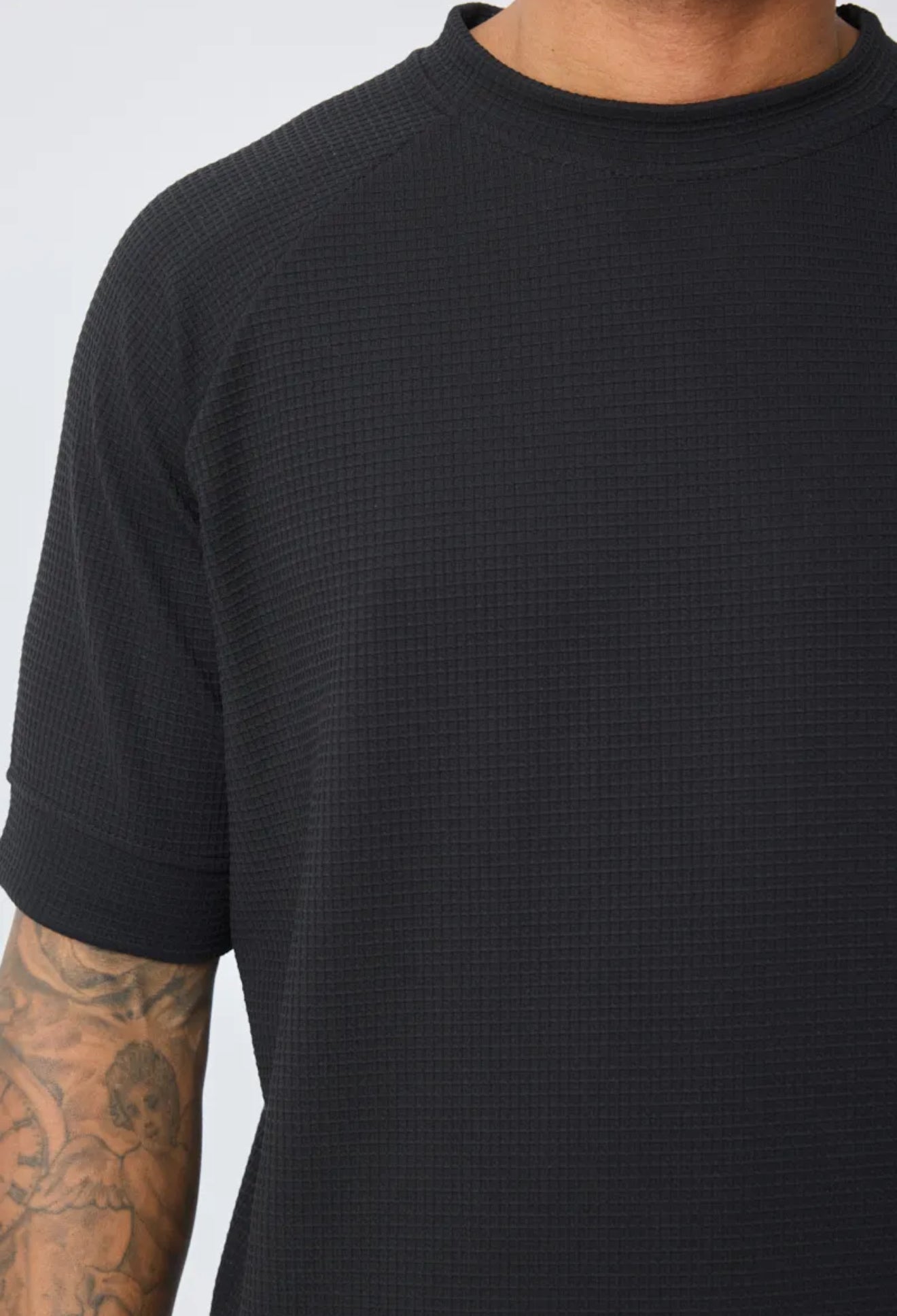 T-shirt texturé noir