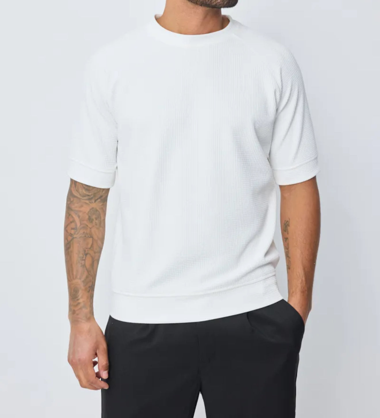 T-shirt texturé blanc
