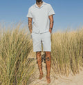 Ensemble chemise et short bleu claire