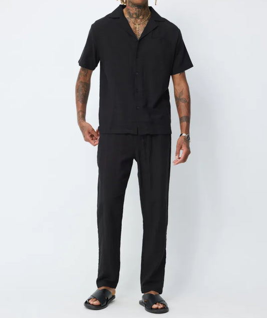 Ensemble noir en lin