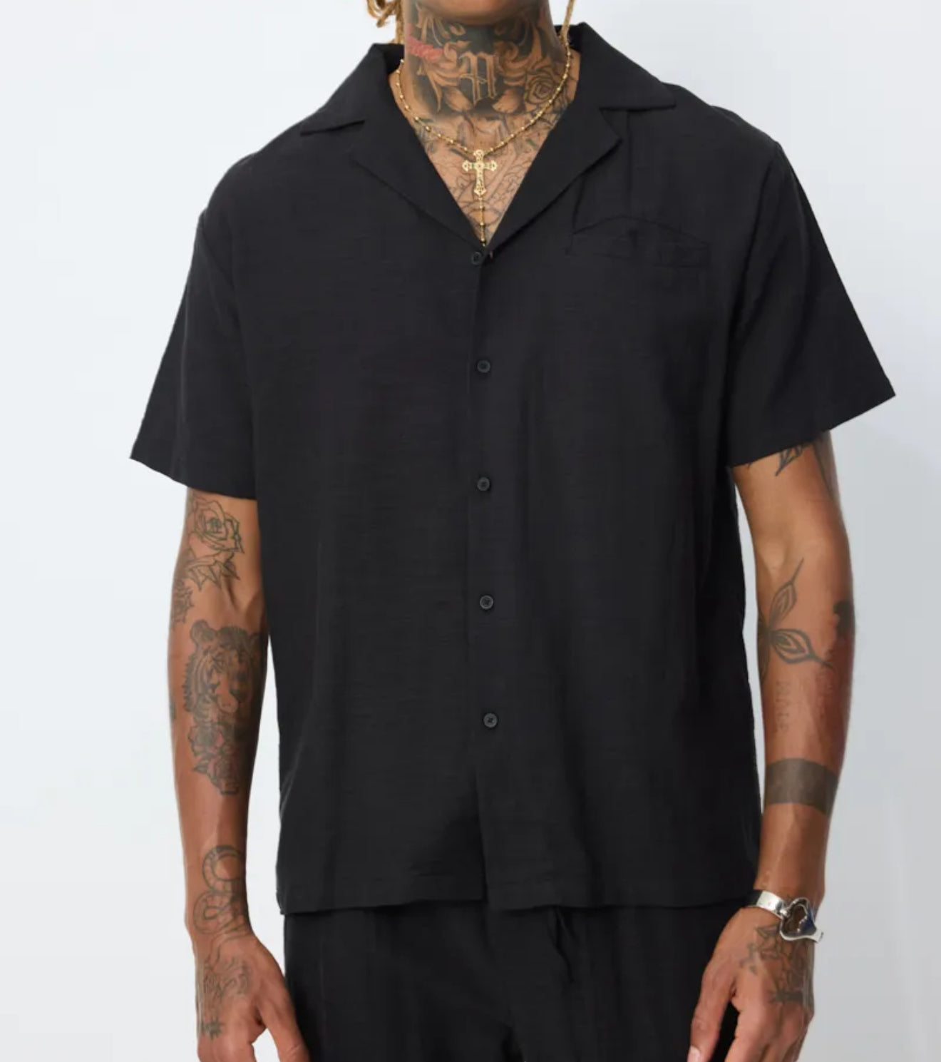 Ensemble noir en lin