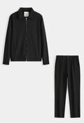 ENSEMBLE NOIR AVEC VESTE ZIPPÉE À COL