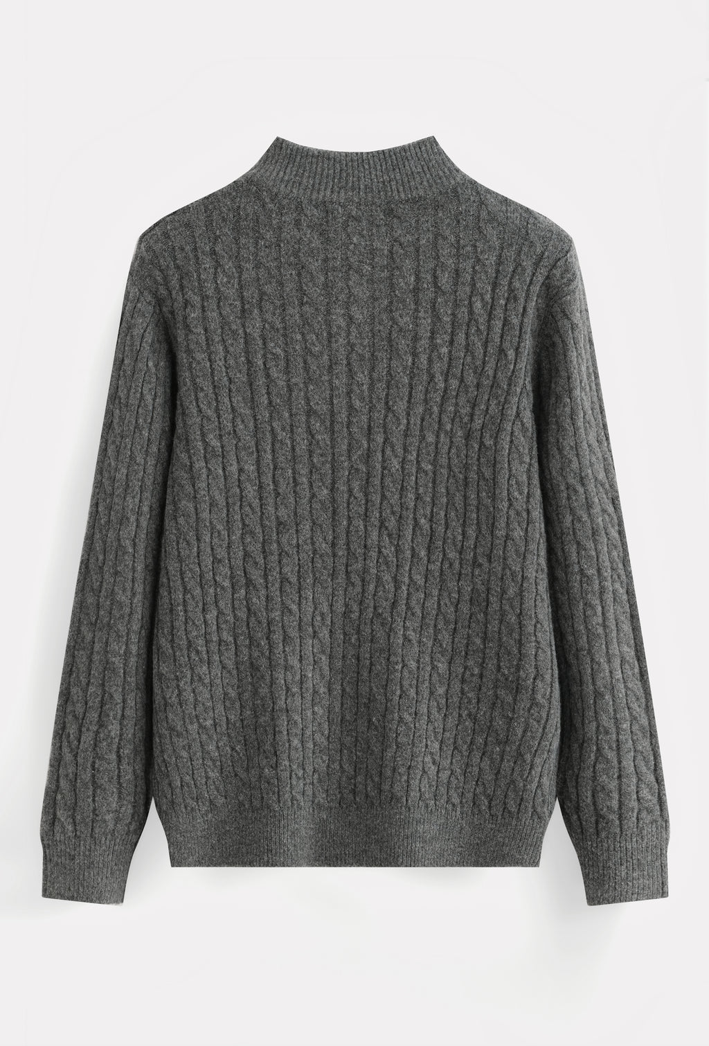 PULL GRIS MAILLE AVEC ZIP