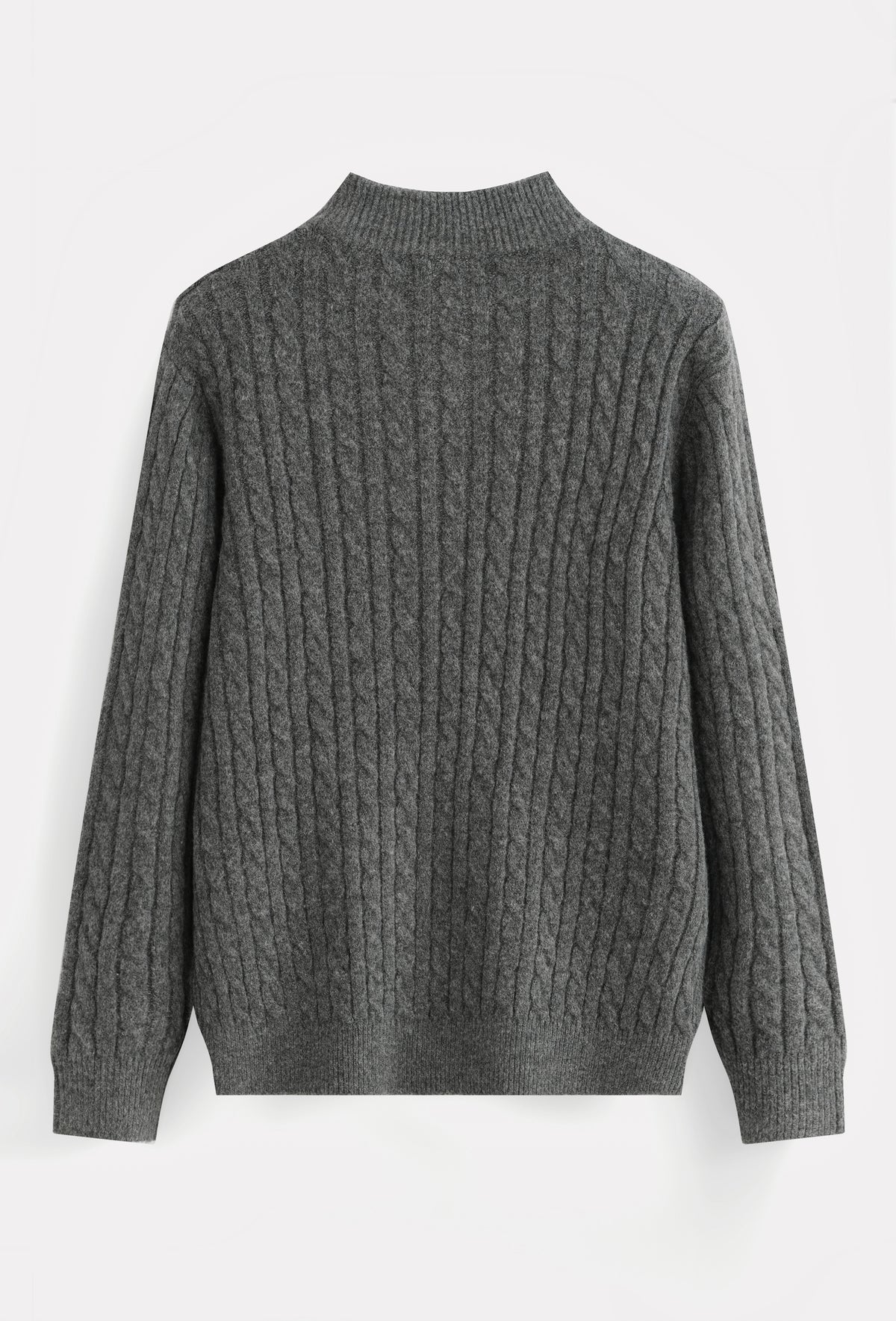 PULL GRIS MAILLE AVEC ZIP
