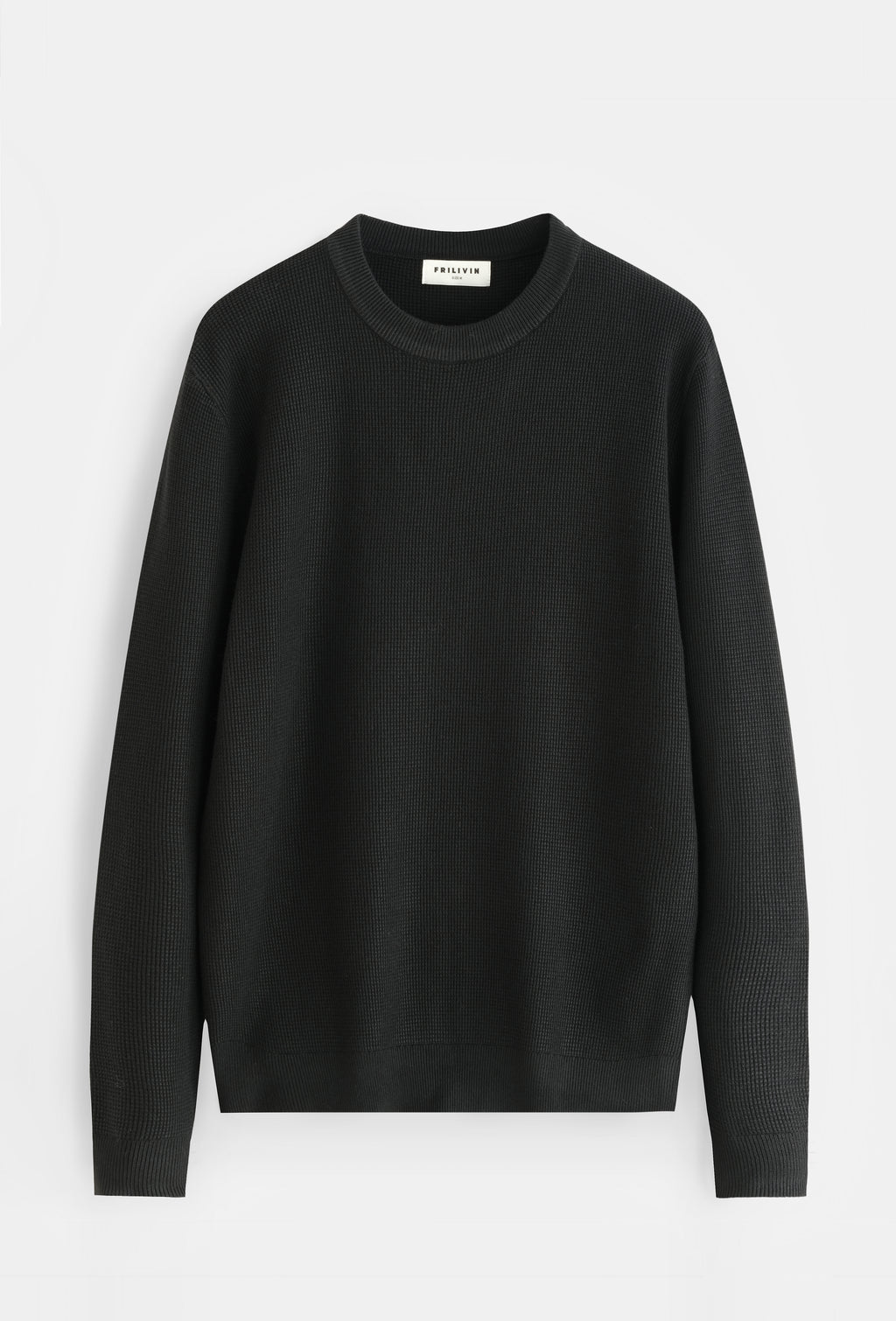 PULL NOIR COL ROND