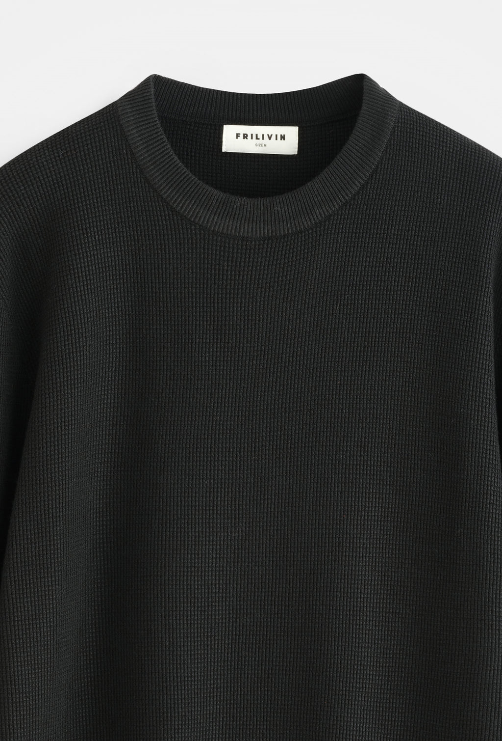 PULL NOIR COL ROND