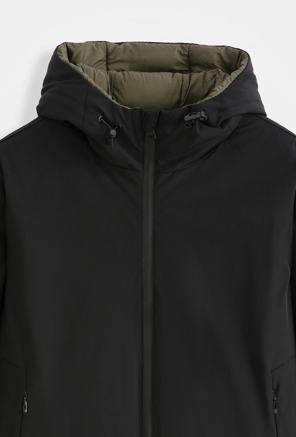 BLOUSON RÉVERSIBLE NOIR ET KAKI