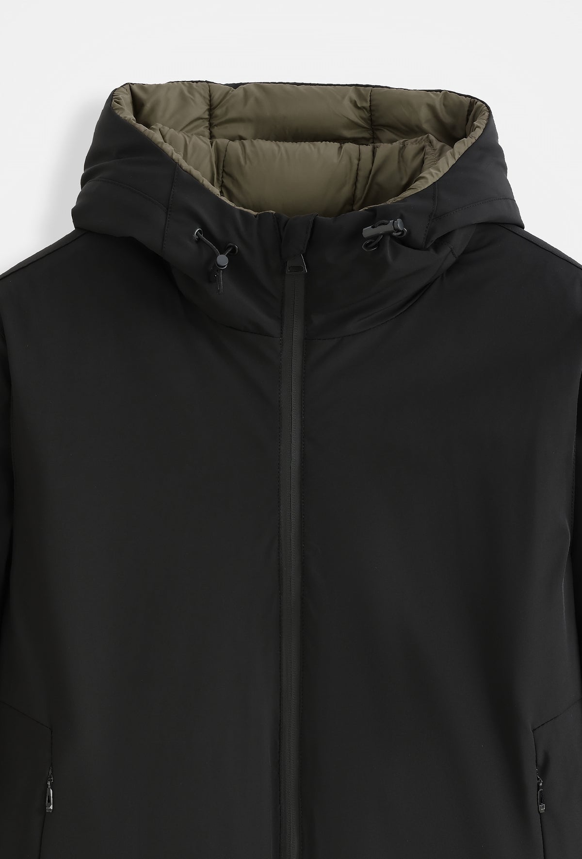BLOUSON RÉVERSIBLE NOIR ET KAKI